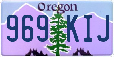OR license plate 969KIJ
