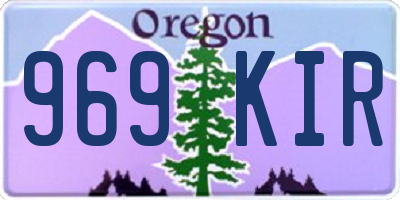 OR license plate 969KIR