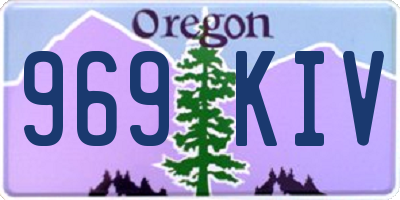OR license plate 969KIV