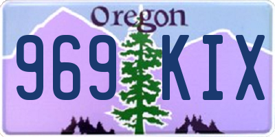OR license plate 969KIX