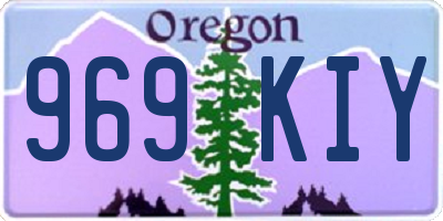 OR license plate 969KIY