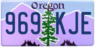 OR license plate 969KJE