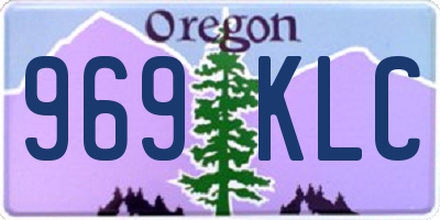 OR license plate 969KLC