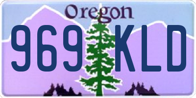 OR license plate 969KLD