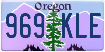 OR license plate 969KLE