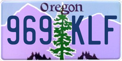 OR license plate 969KLF