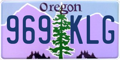 OR license plate 969KLG