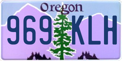 OR license plate 969KLH