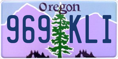 OR license plate 969KLI
