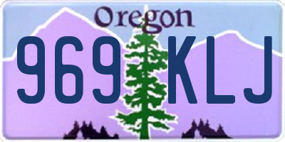 OR license plate 969KLJ