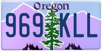 OR license plate 969KLL