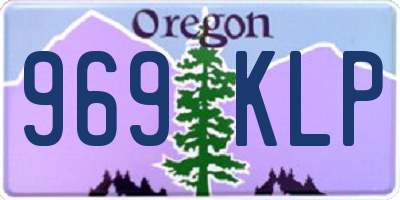 OR license plate 969KLP