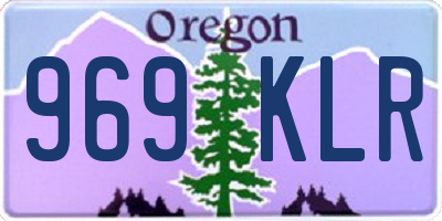 OR license plate 969KLR