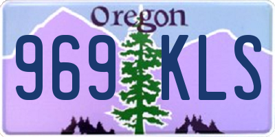 OR license plate 969KLS