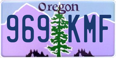 OR license plate 969KMF