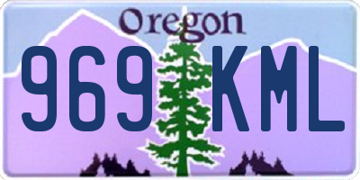 OR license plate 969KML