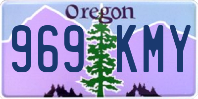 OR license plate 969KMY