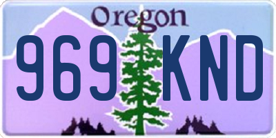 OR license plate 969KND