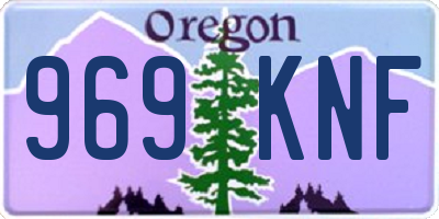 OR license plate 969KNF