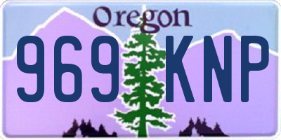 OR license plate 969KNP