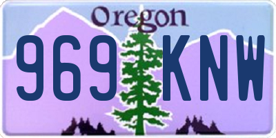 OR license plate 969KNW