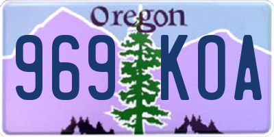 OR license plate 969KOA