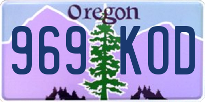 OR license plate 969KOD
