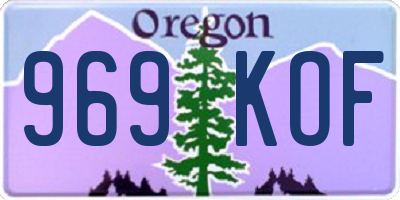 OR license plate 969KOF