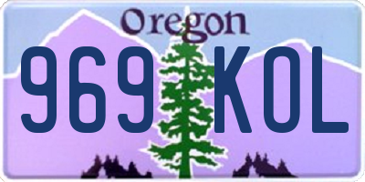 OR license plate 969KOL