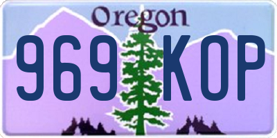 OR license plate 969KOP