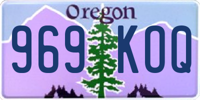 OR license plate 969KOQ