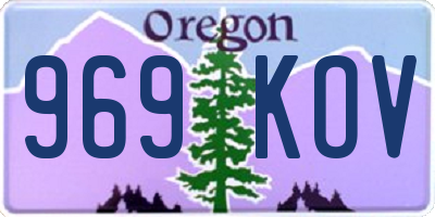 OR license plate 969KOV