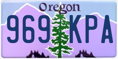 OR license plate 969KPA