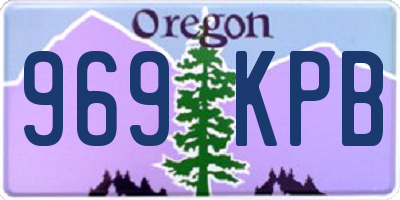 OR license plate 969KPB