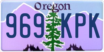 OR license plate 969KPK