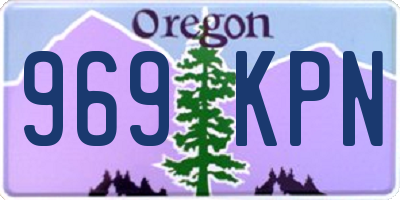OR license plate 969KPN