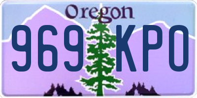OR license plate 969KPO