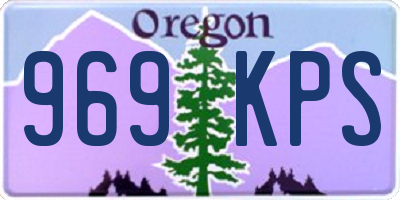 OR license plate 969KPS