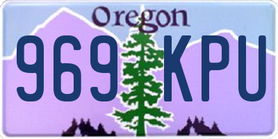 OR license plate 969KPU