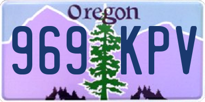 OR license plate 969KPV