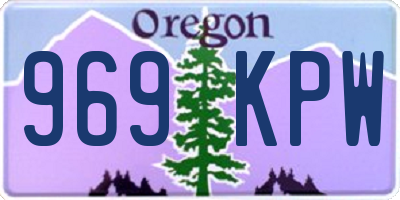 OR license plate 969KPW