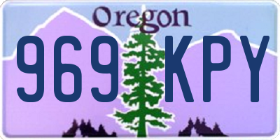 OR license plate 969KPY