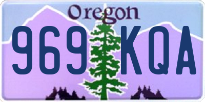 OR license plate 969KQA