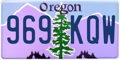 OR license plate 969KQW