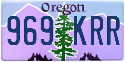 OR license plate 969KRR