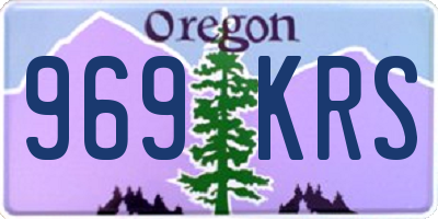OR license plate 969KRS