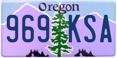OR license plate 969KSA