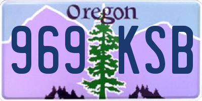 OR license plate 969KSB