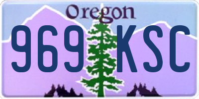 OR license plate 969KSC