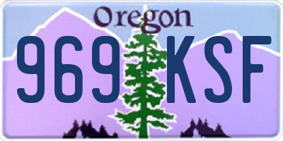 OR license plate 969KSF